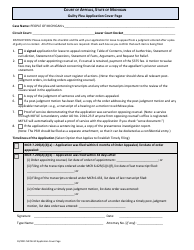 Document preview: Guilty Plea Application Cover Page - Michigan