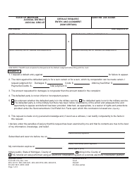 Form MC07A Default Request, Entry, and Judgment (Sum Certain) - Michigan