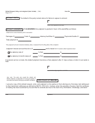 Form MC07A Default Request, Entry, and Judgment (Sum Certain) - Michigan, Page 2
