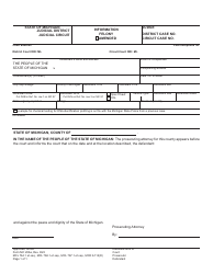 Document preview: Form MC200W Felony Set - Warrant - Michigan