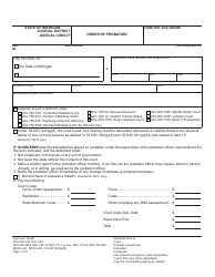 Form MC243 Order of Probation - Michigan