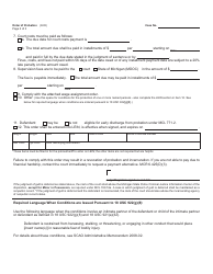 Form MC243 Order of Probation - Michigan, Page 2