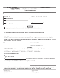 Document preview: Form MC246 Request and Summons for Probation Violation - Michigan