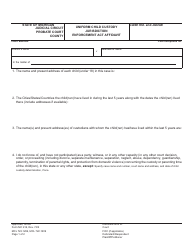 Document preview: Form MC416 Uniform Child Custody Jurisdiction Enforcement Act Affidavit - Michigan