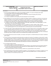 Form MC446 Probation Violation Arraignment Advice of Rights - Michigan