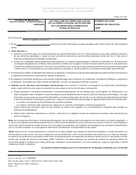 Formulario JC44 Orden Judicial De Extincion De Los Derechos Parentales (Codigo De Menores) - Michigan (Spanish)