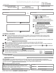 Document preview: Formulario DC105 Sentencia Propietario-Inquilino - Michigan (Spanish)