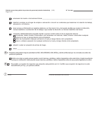 Formulario CC375 Peticion De Orden De Proteccion Personal (Relacion Domestica) - Michigan (Spanish), Page 2