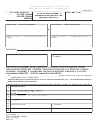 Formulario MC97R Solicitud Para Suprimir La Informacion De Identificacion Personal Protegida - Michigan (Spanish)
