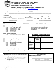 Document preview: Maine Non-resident College Hunting and Fishing License Application - Maine