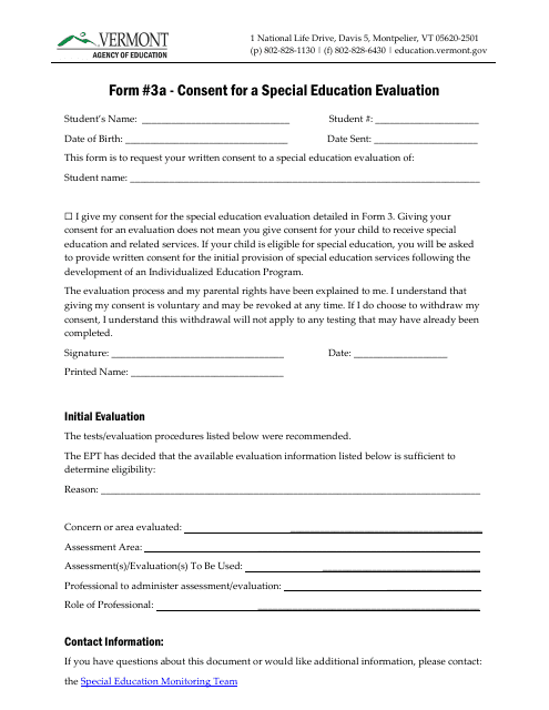 Form 3A  Printable Pdf