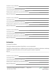 Form 3A Consent for a Special Education Evaluation - Vermont, Page 2