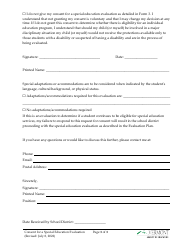 Form 3A Consent for a Special Education Evaluation - Vermont, Page 3