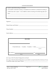 Form 1 Notice of Meeting - Vermont, Page 3