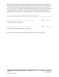 Form 9 Completion of an Evaluation of a Transfer Student - Vermont, Page 2