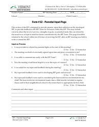 Form 12 - Fill Out, Sign Online and Download Printable PDF, Vermont ...