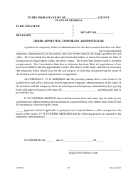 Form GPCSF2 Petition for Temporary Letters of Administration - Georgia (United States), Page 8