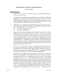 Document preview: Form GPCSF3 Petition for Letters of Administration - Georgia (United States)