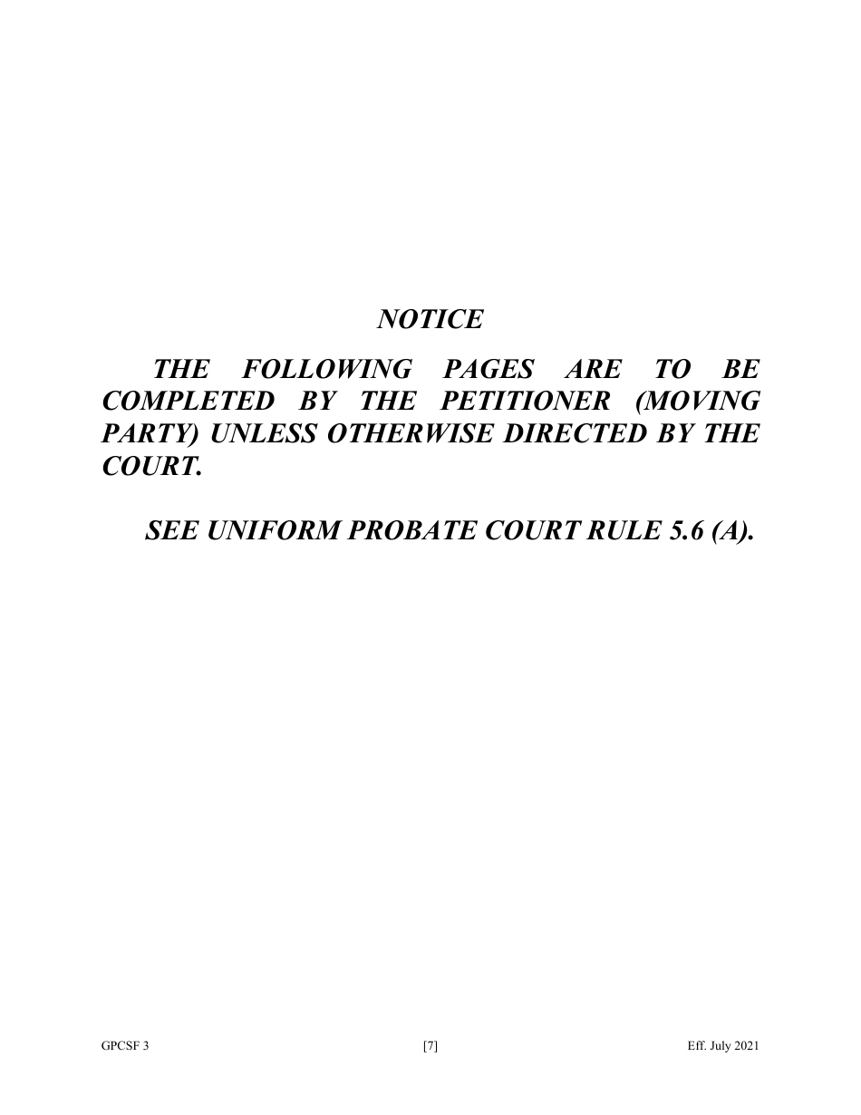 Form GPCSF3 Petition for Letters of Administration - Georgia (United States), Page 9
