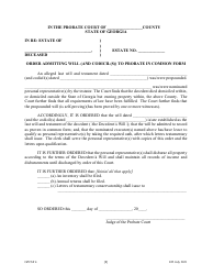 Form GPCSF4 Petition to Probate Will in Common Form - Georgia (United States), Page 10
