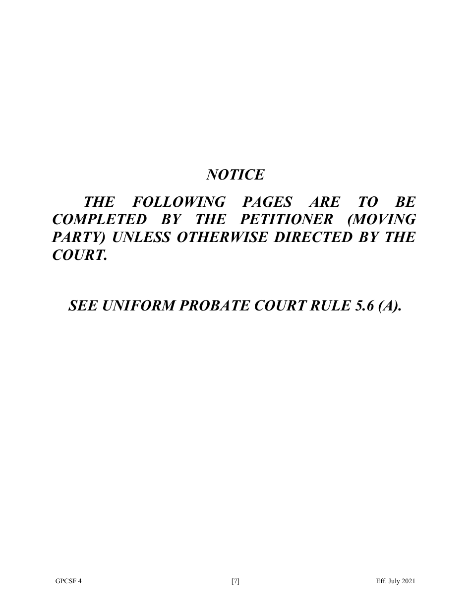 Form GPCSF4 Petition to Probate Will in Common Form - Georgia (United States), Page 9