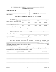 Form GPCSF5 Petition to Probate Will in Solemn Form - Georgia (United States), Page 3