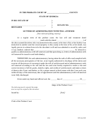 Form GPCSF7 Petition to Probate Will in Solemn Form and for Letters of Administration With Will Annexed - Georgia (United States), Page 19
