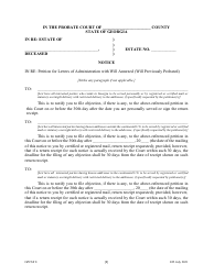 Form GPCSF8 Petition for Letters of Administration With Will Annexed - Will Previously Probated - Georgia (United States), Page 10