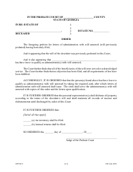 Form GPCSF8 Petition for Letters of Administration With Will Annexed - Will Previously Probated - Georgia (United States), Page 13