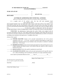 Form GPCSF8 Petition for Letters of Administration With Will Annexed - Will Previously Probated - Georgia (United States), Page 14