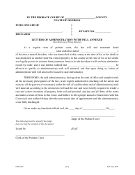 Form GPCSF8 Petition for Letters of Administration With Will Annexed - Will Previously Probated - Georgia (United States), Page 15