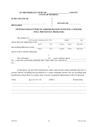Form GPCSF8 Petition for Letters of Administration With Will Annexed - Will Previously Probated - Georgia (United States), Page 3