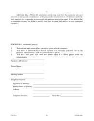 Form GPCSF8 Petition for Letters of Administration With Will Annexed - Will Previously Probated - Georgia (United States), Page 5