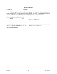 Form GPCSF8 Petition for Letters of Administration With Will Annexed - Will Previously Probated - Georgia (United States), Page 6