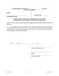Form GPCSF11 Petition for Appointment of an Emergency Guardian and/or Emergency Conservator for a Proposed Ward - Georgia (United States), Page 19
