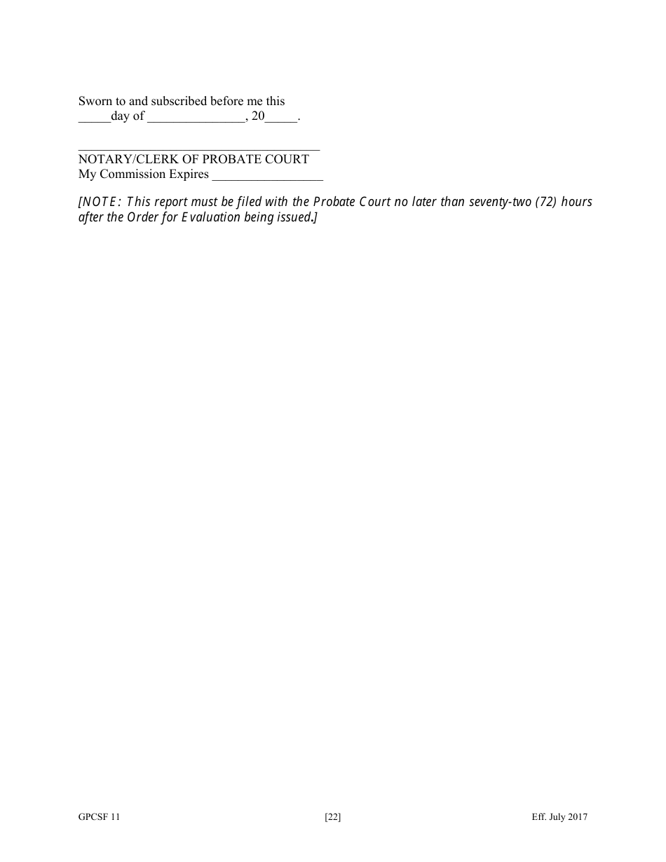 Form GPCSF11 Petition for Appointment of an Emergency Guardian and / or Emergency Conservator for a Proposed Ward - Georgia (United States), Page 24