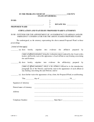 Form GPCSF11 Petition for Appointment of an Emergency Guardian and/or Emergency Conservator for a Proposed Ward - Georgia (United States), Page 25