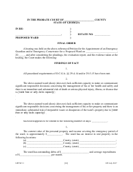 Form GPCSF11 Petition for Appointment of an Emergency Guardian and/or Emergency Conservator for a Proposed Ward - Georgia (United States), Page 26