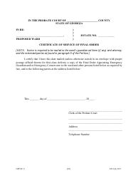 Form GPCSF11 Petition for Appointment of an Emergency Guardian and/or Emergency Conservator for a Proposed Ward - Georgia (United States), Page 30