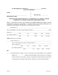 Form GPCSF11 Petition for Appointment of an Emergency Guardian and/or Emergency Conservator for a Proposed Ward - Georgia (United States), Page 3
