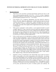 Document preview: Form GPCSF13 Petition for Leave to Sell Property - Georgia (United States)