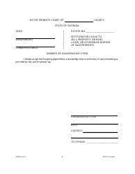 Form GPCSF14 Petition of Conservator for Leave to Sell Real or Personal Property or Rent, Lease, or Otherwise Dispose of Said Property - Georgia (United States), Page 9