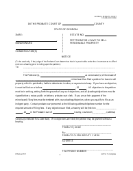 Form GPCSF15 Petition for Leave to Sell Perishable Property by Conservator - Georgia (United States), Page 7
