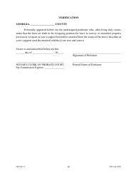 Form GPCSF17 Petition for Leave to Convey or Encumber Property Previously Set Apart as Year&#039;s Support - Georgia (United States), Page 6