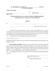 Form GPCSF17 Petition for Leave to Convey or Encumber Property Previously Set Apart as Year&#039;s Support - Georgia (United States), Page 9