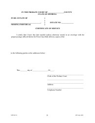 Form GPCSF18 Petition for Declaration of Death of Missing Individual Believed to Be Dead - Georgia (United States), Page 11