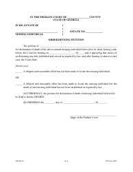 Form GPCSF18 Petition for Declaration of Death of Missing Individual Believed to Be Dead - Georgia (United States), Page 13