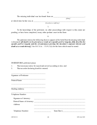 Form GPCSF18 Petition for Declaration of Death of Missing Individual Believed to Be Dead - Georgia (United States), Page 5