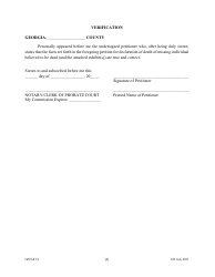 Form GPCSF18 Petition for Declaration of Death of Missing Individual Believed to Be Dead - Georgia (United States), Page 6