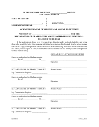 Form GPCSF18 Petition for Declaration of Death of Missing Individual Believed to Be Dead - Georgia (United States), Page 7